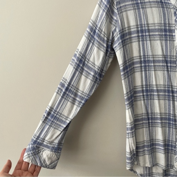 RAILS Hunter Plaid Blue White Button Down XS - Picture 4 of 7